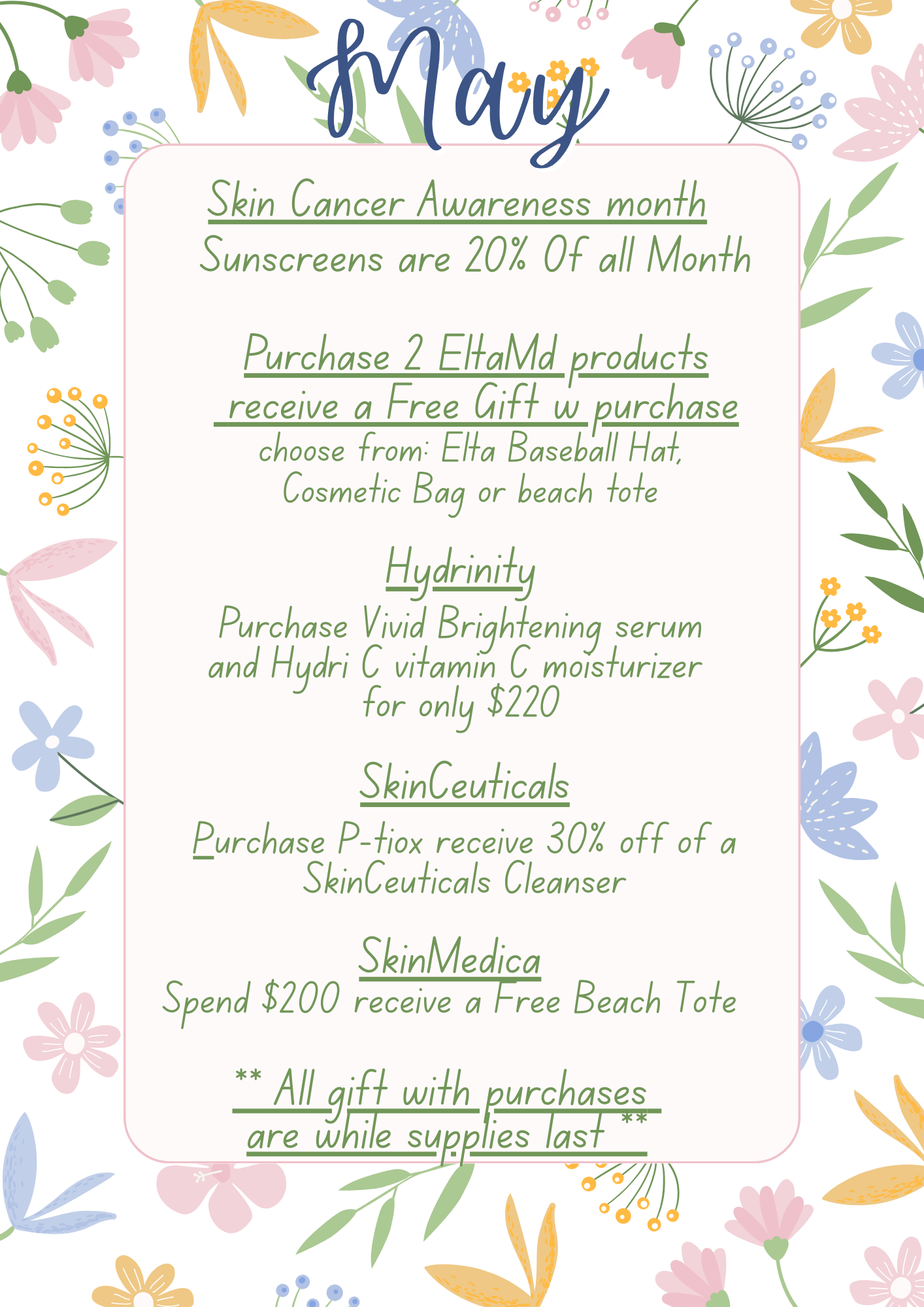 May’s Specials