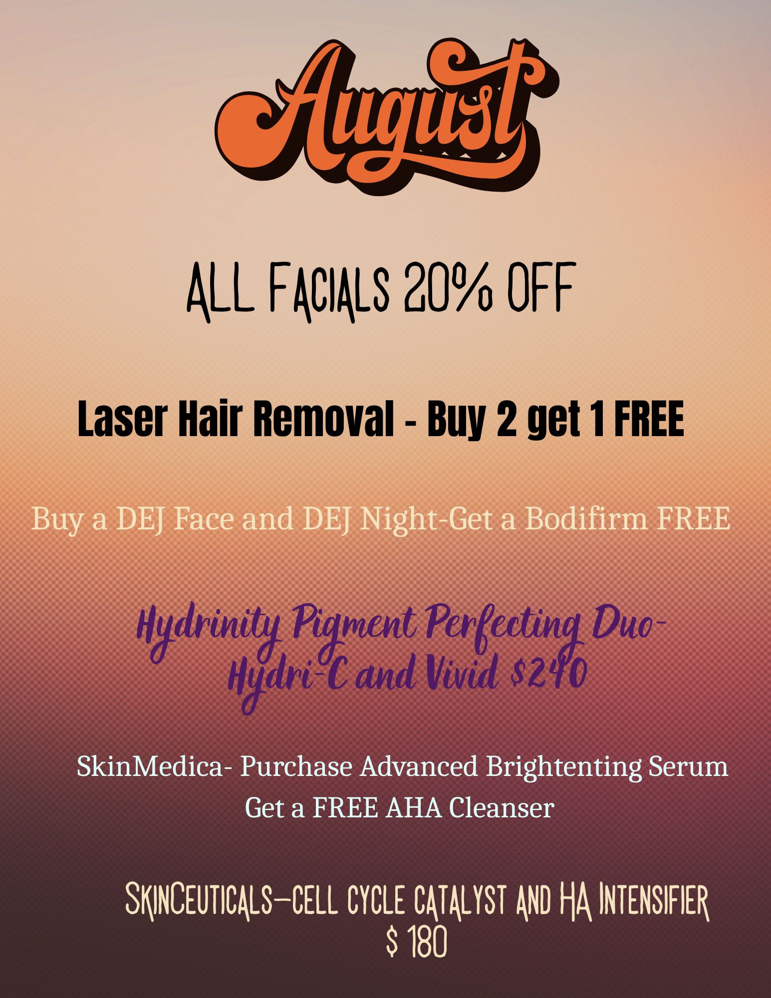 August Specials