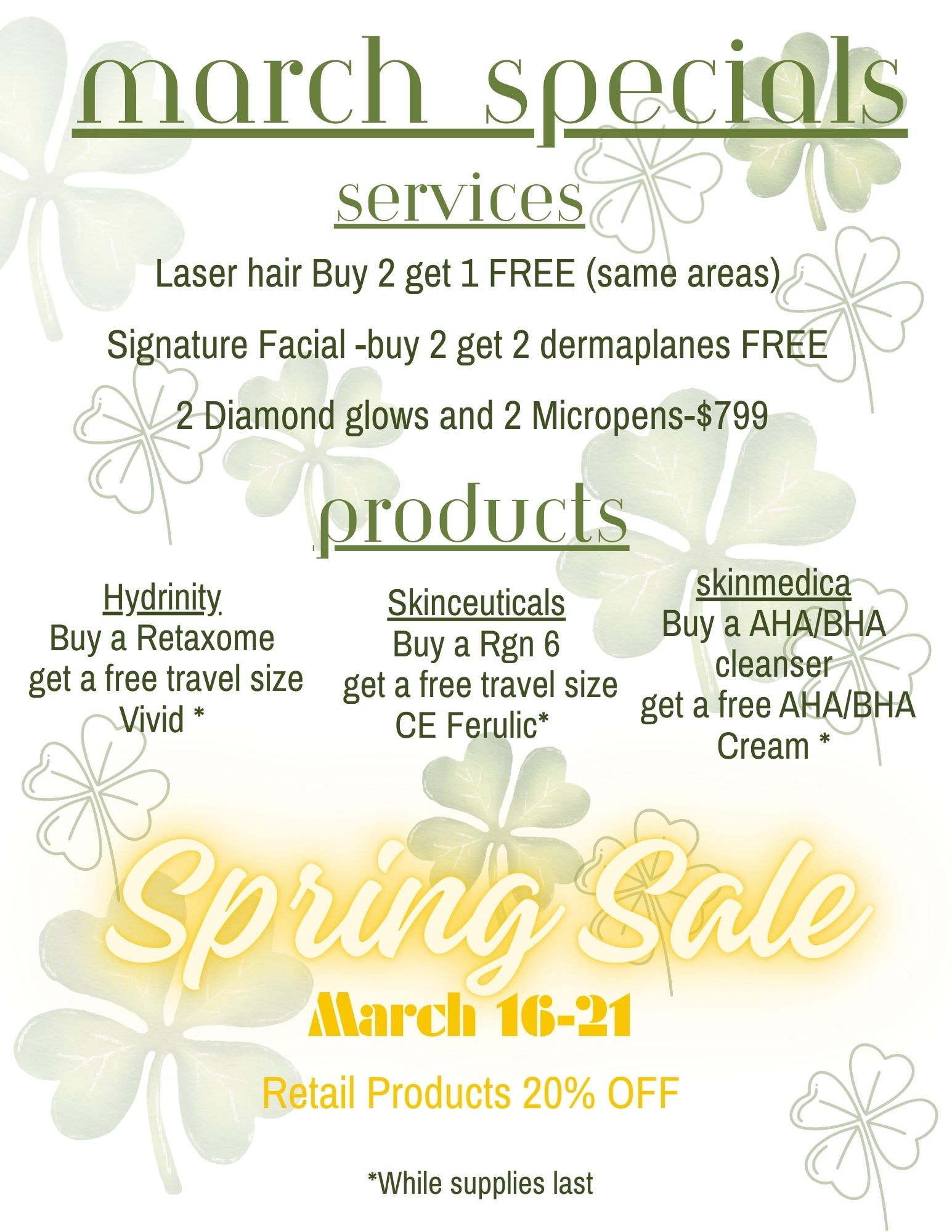 March Specials